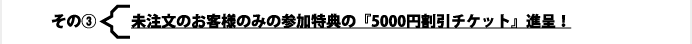 $B$=$N(B3$B!'L$CmJ8$N$*5RMM$N$_$N;22CFCE5$N!X(B5000$B1_3d0z%A%1%C%H!Y?JDh!*(B